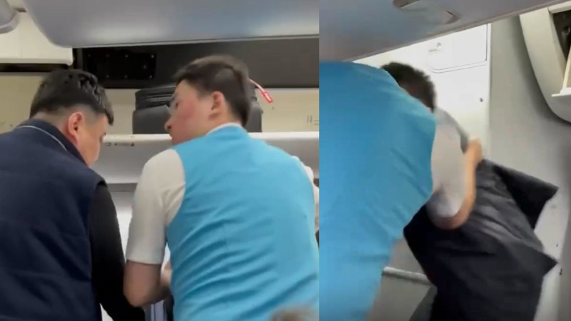 Полицейские задержали пассажира, напавшего на бортпроводника в самолете Астана - Актау