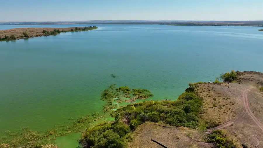 Астанинское водохранилище с высоты птичьего полёта