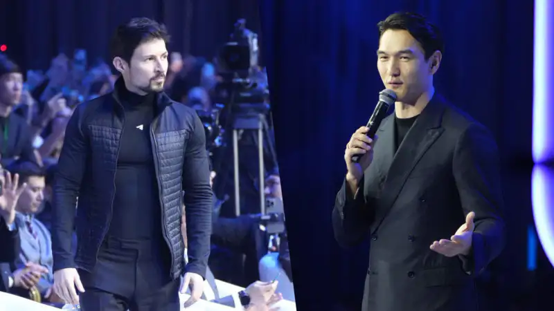 Нурлан Сабуров удивил Павла Дурова неожиданным вопросом на финале Astana Hub Battle Атырау