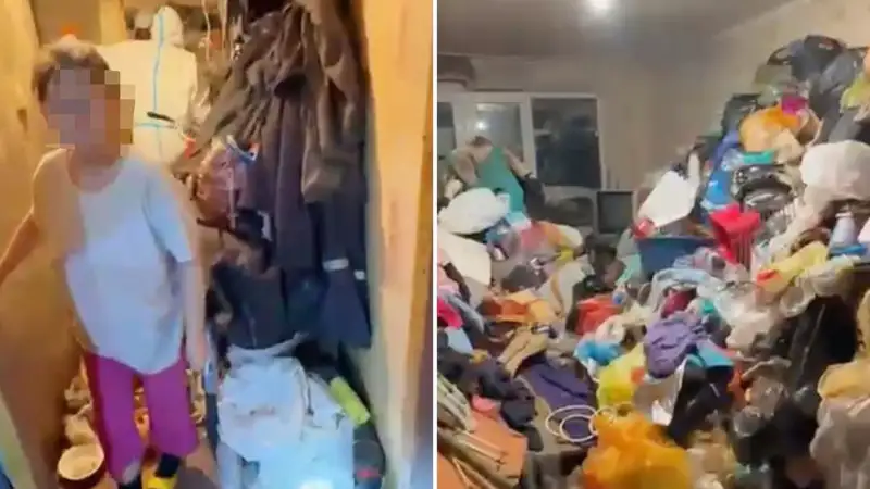 Атырау: Ужасные условия жизни детей в захламленной квартире Атырау