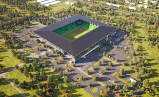 Новый футбольный стадион в Атырау с искусственным газоном на 12 тысяч мест