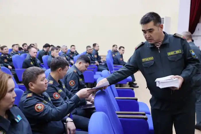 Диагностическое тестирование военнослужащих Национальной гвардии по системе Qaztest Атырау