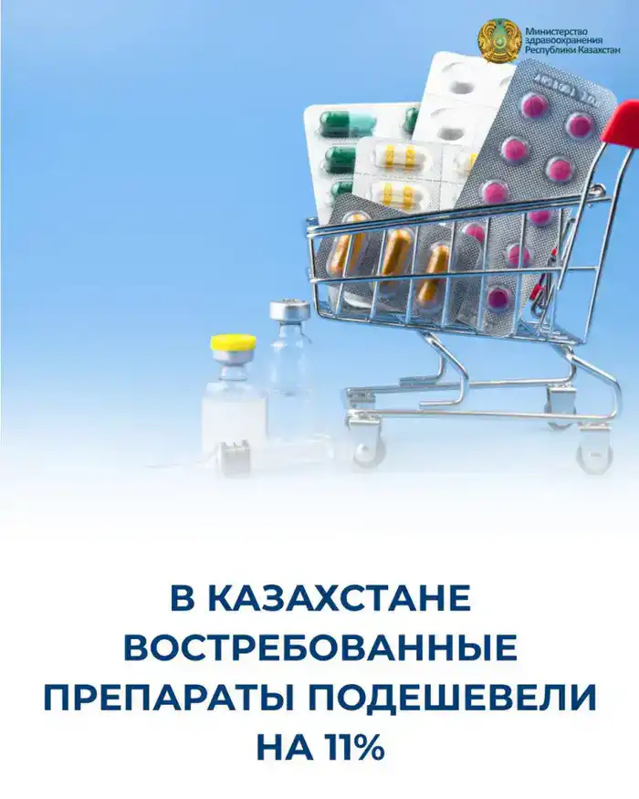 Снижение цен на востребованные лекарства в Казахстане на 11% Атырау