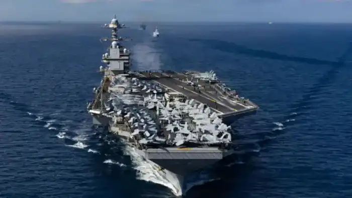 Авианосец USS Gerald R. Ford: Морской гигант расправляет крылья в Карибском небе Атырау