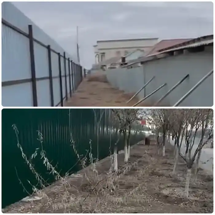 В Атырау на проспекте Бейбарыса частные дома закрыли высоким забором и металлическими щитами, что сразу привлекло внимание горожан. Атырау