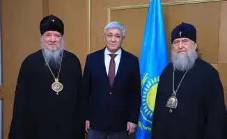 Встреча акима Карагандинской области с митрополитом Астанайским обсуждение мира и социальных проектов