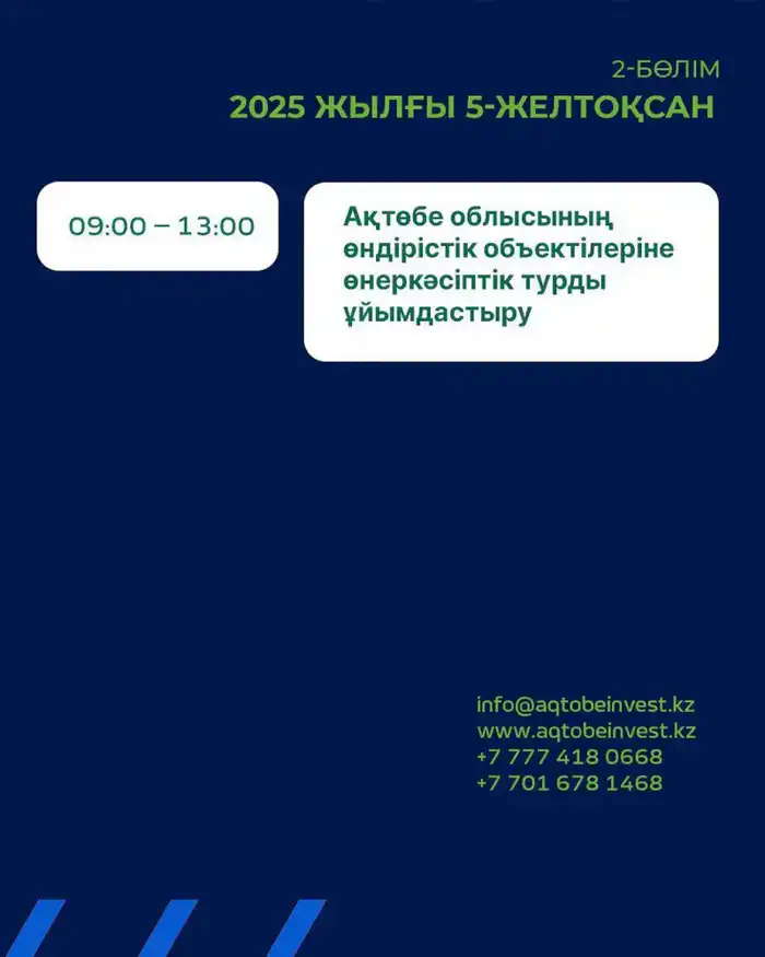 В Актобе пройдет международный инвестиционный форум «AQTOBE INVESTMENT FORUM – 2025» (3)