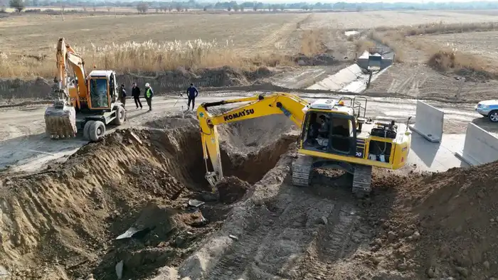 Завершение бетонирования канала Найман в Туркестанской области Атырау
