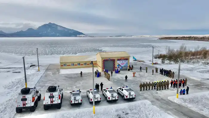 Ввод в эксплуатацию водно-спасательной станции в Бурабайском районе Атырау