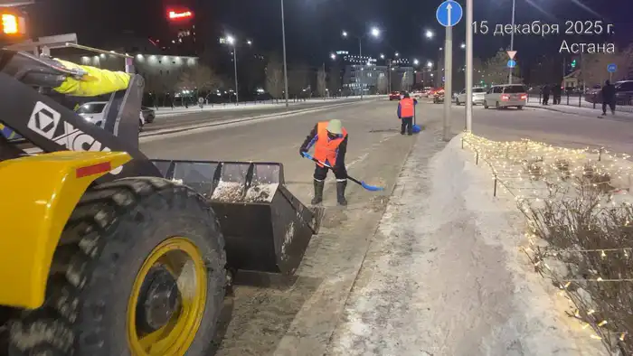 Уборка снега в Астане