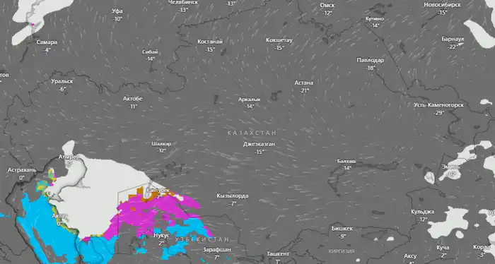 Снег и дождь: Атырау готовится к зимнему сюрпризу Атырау