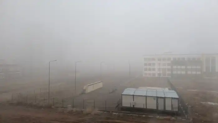 сильный туман Астана