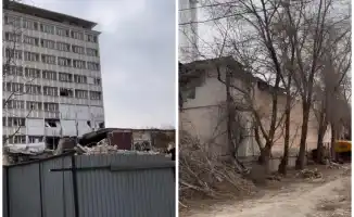 В Атырау сносят гостиницу «Ак Жайык»: жители соседних домов обеспокоены рисками и последствиями