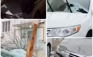 Сильный буран в Атырау оставил автомобили без защиты: кто возместит ущерб пострадавшим владельцам?