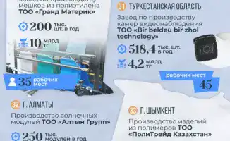 В Казахстане открыто 33 новых промышленных предприятия, создано более 10 тыс. рабочих мест