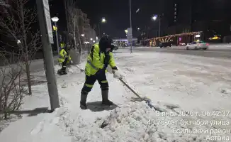 Активное участие коммунальных служб Астаны в уборке снега: более 3 000 рабочих и 1 700 единиц техники mobilизированы