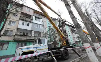 В Таразе начаты восстановительные работы после пожара, Ербол Карашукеев проверяет ситуацию