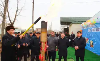 Система природного газа в селе Сарыарық Туркестанской области