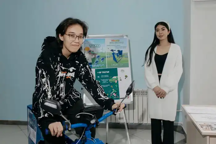 Инновационный велотренажер студентов: шаг к устойчивому будущему через возобновляемую энергию Атырау