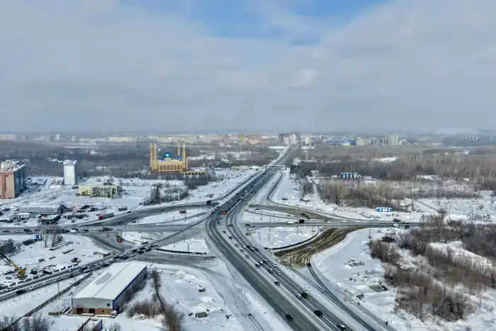 В Усть-Каменогорске вводится круговое движение из-за строительства транспортной развязки Атырау