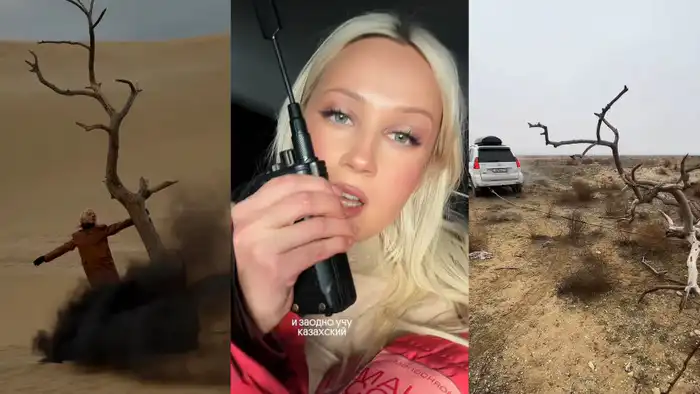 Российская поп-звезда Клава Кока приехала в Казахстан для съемок нового клипа, но столкнулась с неожиданной проблемой — едва не застряла в пустыне Мангистау. Певица поделилась кадрами своего приключения. Атырау