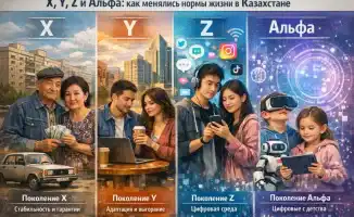 Поколения X, Y, Z и Альфа: Как новые социальные сдвиги формируют будущее Казахстана