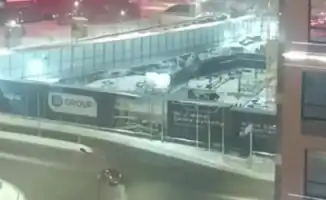 Пожар на строящемся объекте столовой контейнерного типа в Астане
