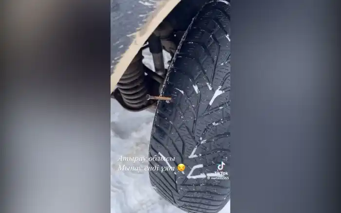 В Атырау браконьеры устанавливают ловушки на реке Урал: водители и рыбаки находят гвозди, забитые в трещины льда Атырау