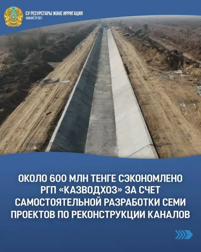 Экономия в миллионы: «Казводхоз» прокладывает путь к бюджету через самостоятельные проекты реконструкции каналов Атырау