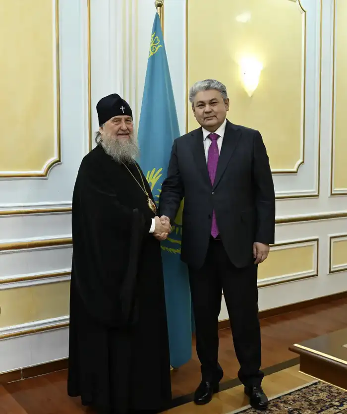 Встреча министра иностранных дел Казахстана с главой Православной Церкви для обсуждения межрелигиозного согласия Атырау