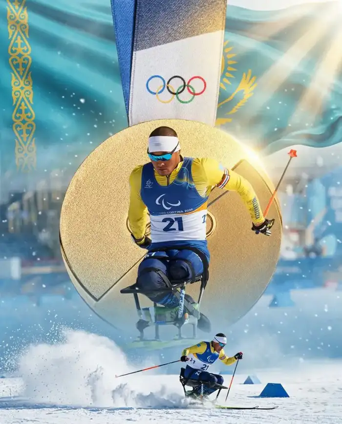 Ербол Хамитов: Золотой след на лыжне Паралимпиады-2026 от студента Kozybayev University Атырау