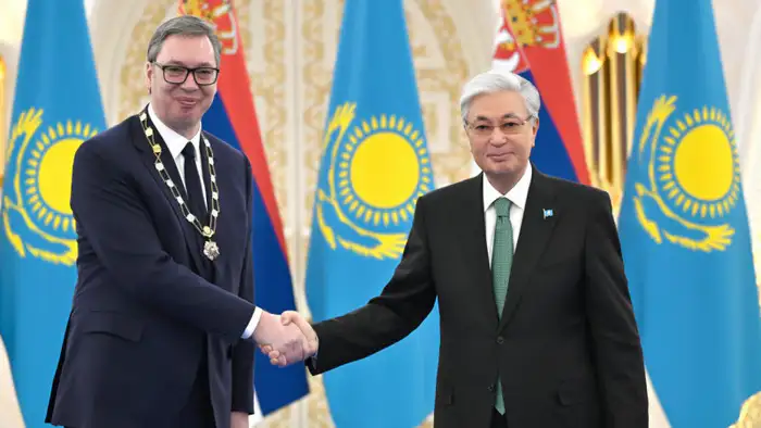 Президент Сербии награждён орденом 'Алтын Қыран' в Астане Атырау