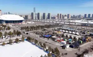 Демонстрационный заезд беспилотного автомобиля в Астане в рамках Digital Nauryz