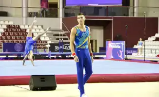 Сборная Казахстана по спортивной гимнастике на Кубке мира в Турции
