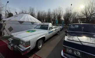 Автопробег ретро-автомобилей в Қонаеве референдум