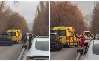 Перевернутый автомобиль: ДТП на улице Дулати в Алматы