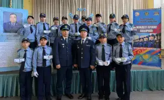Открытие класса юных полицейских в Нуринском районе