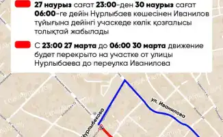 Временное закрытие улицы Жамакаева в Алматы: необходимость адаптации городского движения