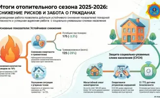 В отопительный сезон 2025–2026 годов зафиксировано 3359 пожаров в жилом секторе — снижение на 16% по сравнению с прошлым годом