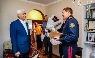 В Астане полицейские отметили 80-летие почетного ветерана МВД Калмагамбета Тулеуова