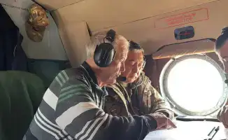 Авиаконтроль весенних паводков в Восточно-Казахстанской области с помощью вертолета