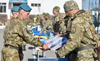 В Конаевском гарнизоне прошла церемония проводов военнослужащих, завершивших срочную службу