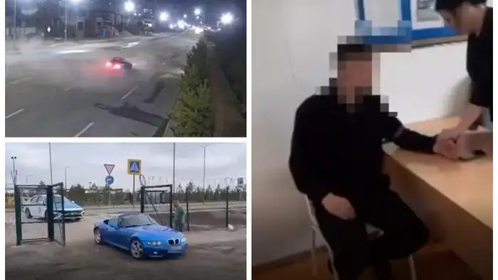 В Астане водителя BMW наказали за дрифт на улице Атырау