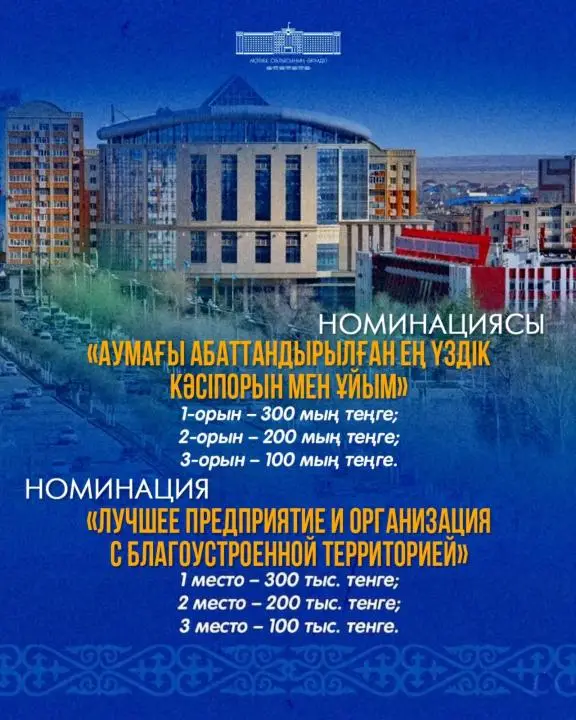 В Актобе стартовал городской конкурс «Мой Актобе» на благоустройство и озеленение Атырау