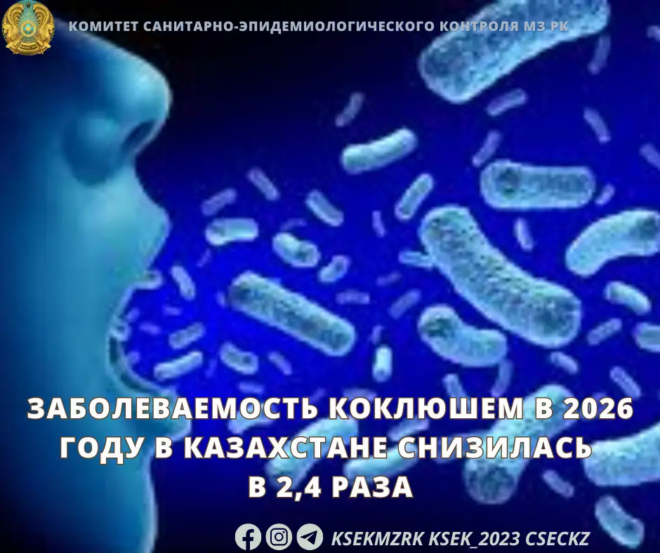 Коклюш в Казахстане: за 4 месяца 2026 года зафиксировано 83 случая, вакцинация охватила 178,9 тыс. детей Атырау