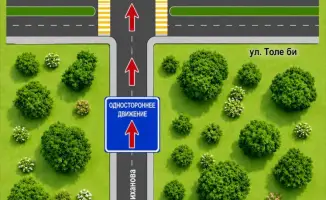 Одностороннее движение в Алматы на улицах Уалиханова и Жукова
