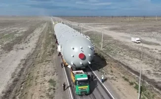 Гигантская колонна успешно доставлена на стройплощадку завода "Силлено"