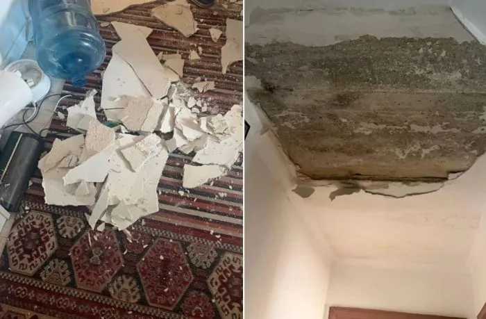 В Атырау обрушение потолка оставило семью без крыши над головой и вызвало страх за безопасность детей Атырау